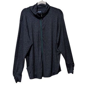 Columbia heathered zip front jacket women's size 2X athleisure moody long sleeve